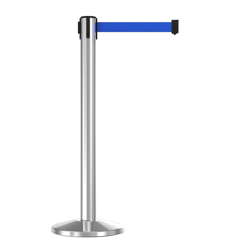 地铁警戒线伸缩3米线栏杆警戒栏杆不锈钢护栏隔离带酒店圆柱