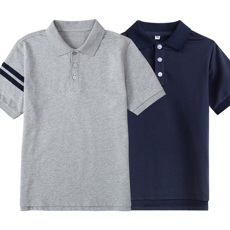 Star Forest Uniform T-shirt, British Style Student and Middle School Gray Navy Summer Short Sleeve Shorts Sports Set Uniform