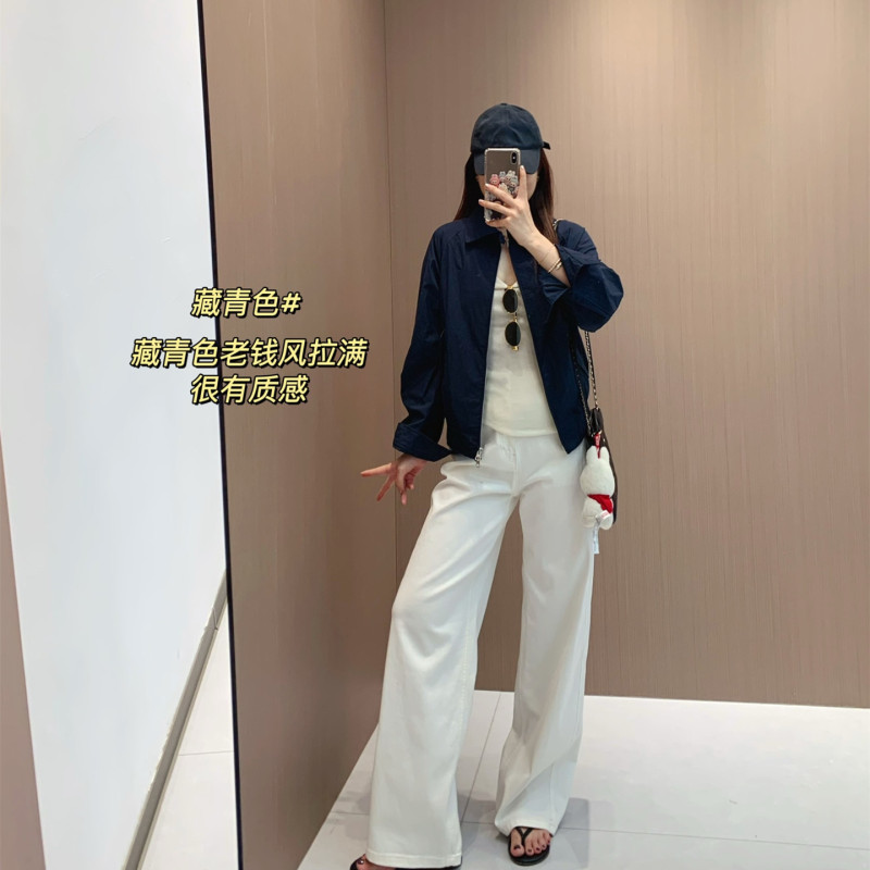 早秋新款 男女同款日常通勤休闲运动刺绣翻领长袖两色夹克外套|undefined