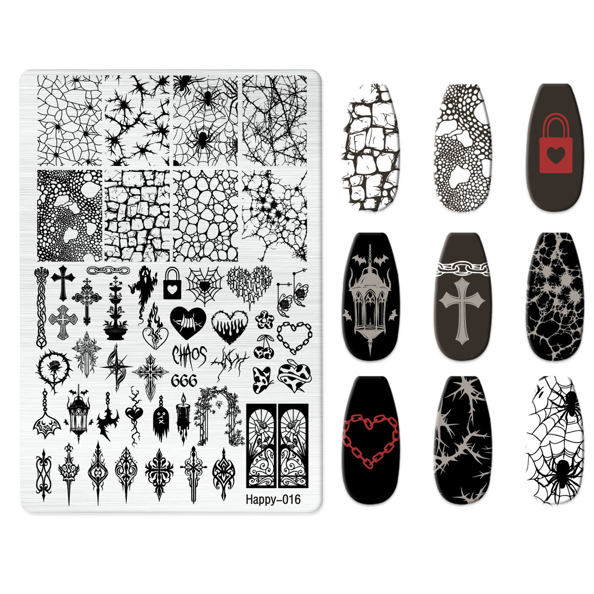 Xiaohongshu's Popular Jingtian Nail Art Stamping Plate Kt Cat Nail Art Bow Cartoon Line Frosted Stamping Plate