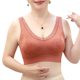 Mother's Plus Size Underwear Rimless Chest Women's Thin Vest Bra Middle-aged and Elderly Sports Underwear Sleep Bra