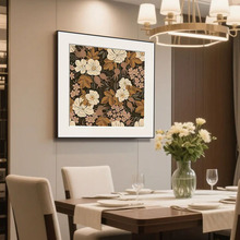 法式美拉德风客厅装饰画小众复古花卉沙发背景墙壁画餐厅卧室挂画