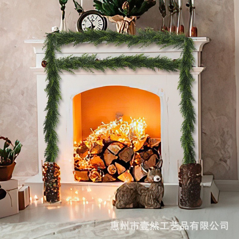 卸売り越境クリスマス猫尾草藤条軟膏松針柏葉緑植装飾家庭配置窓吊り|undefined
