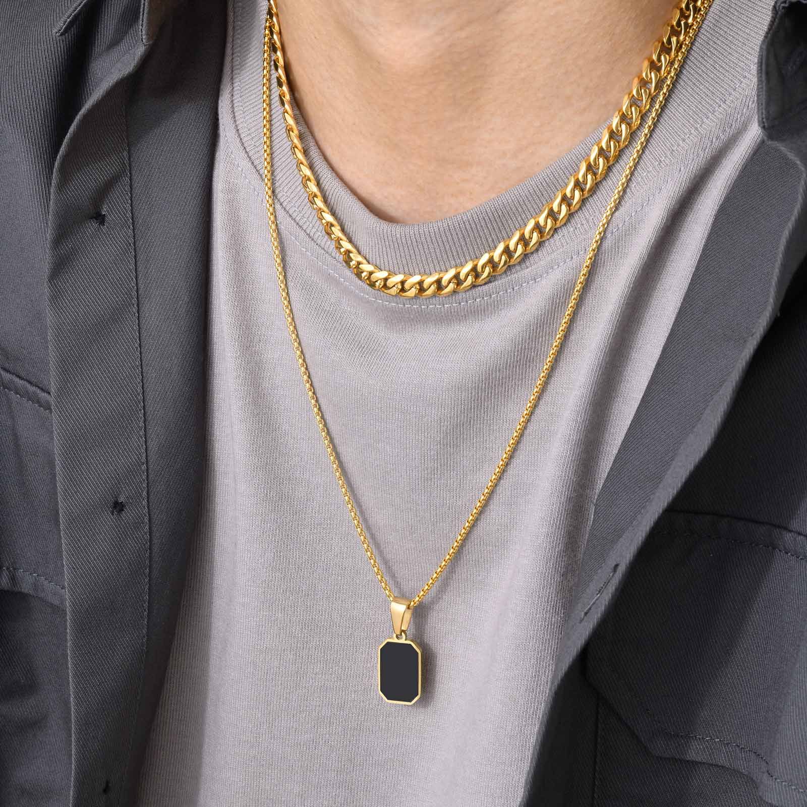 7g Weight Pendant Jewelry Making Type 18K Gold Plated Plating Material 201 Stainless Steel Chain Material 1 Piece Quantity Daily Occasion 201 Stainless Steel Material Geometric Pattern All Seasons Season Unisex Gender Polished Finish Polishing Design Simple Style Style Simple Style Geometric 201 Stainless Steel Polishing 18K Gold Plated Unisex 17