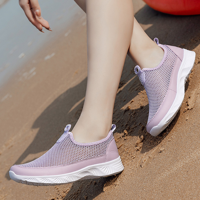 Slip-On Plus tamaño pareja zapatos ligeros transpirables slip-on zapatillas volando tejidos zapatos casuales de las mujeres zapatos de los hombres zapatos de los deportes al aire libre