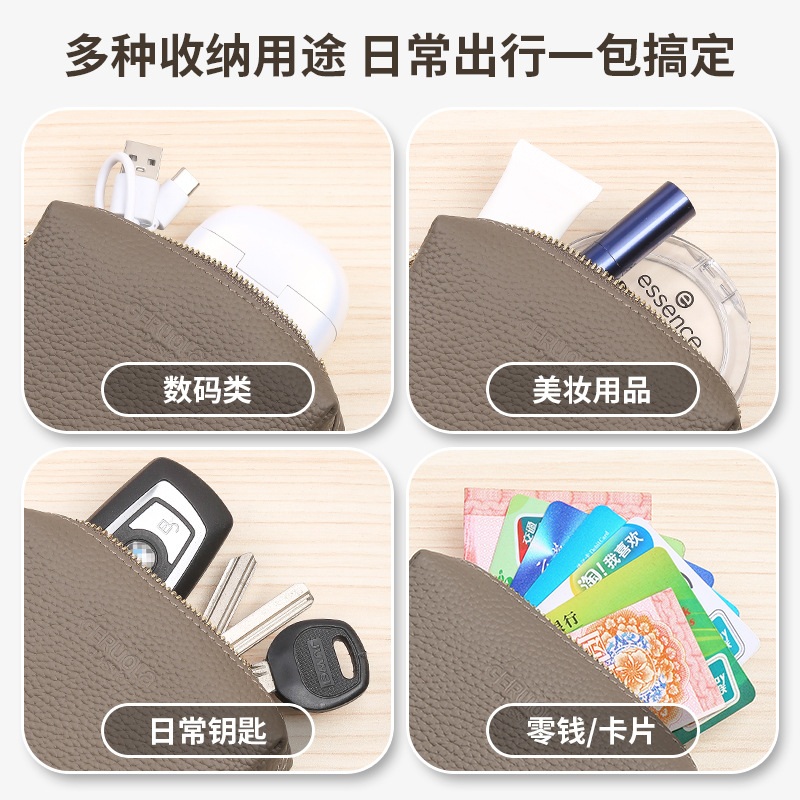Cartera de cambio de lápiz labial de color sólido transfronterizo nueva bolsa de mano con cremallera corta de tarjeta bancaria bolsa de almacenamiento japonesa y coreana