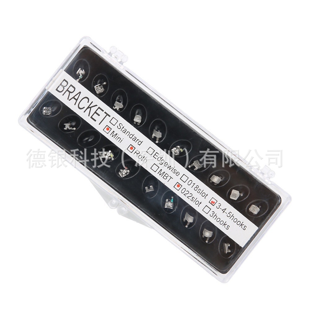 Palo de ortodoncia de metal autoblocante de alambre recto MBT brackets de cerámica brackets autoblocantes en la parte inferior de la malla-ROTH Neutral