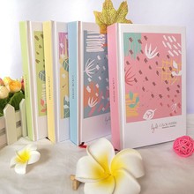 日韩新品笔记本文具 精美彩页精装本 小花手帐本 印花秘密花园
