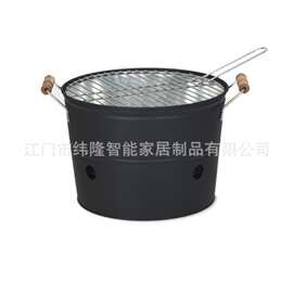 跨境专供烧烤炉烧烤桶外贸出口露营BBQ桶烤炉便携式木炭烧烤