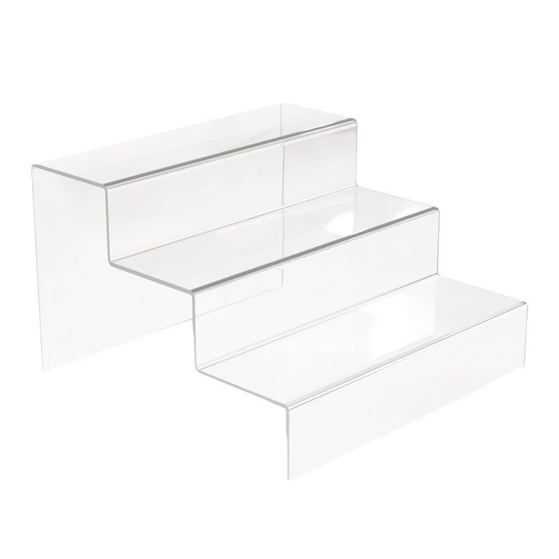Acrylic stepped display rack, transparent live broadcast display rack, multi-layer figure stand, step storage rack