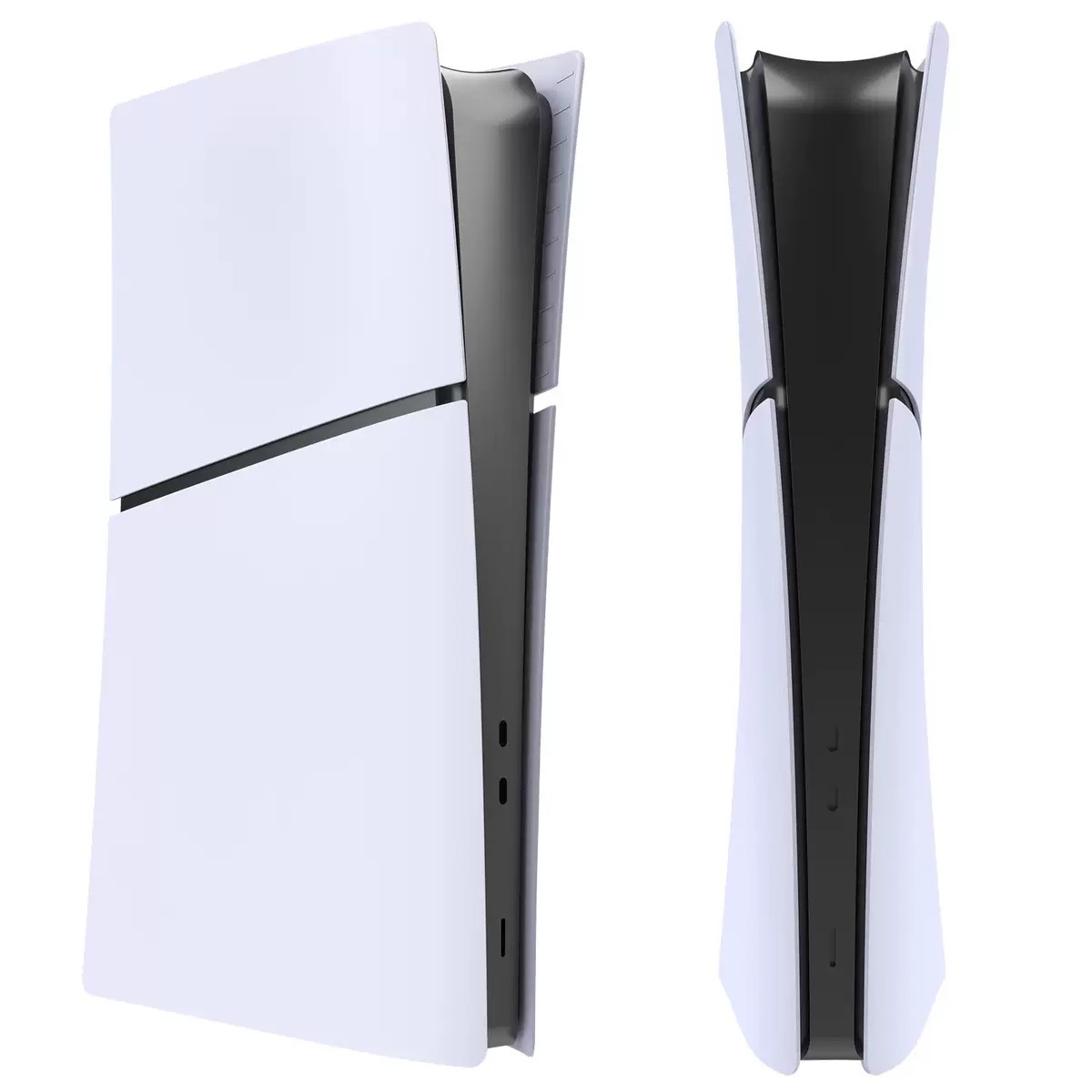 PS5 Slim Anniversary Case Replacement Grey Game Console Case Removable Black Slim Case