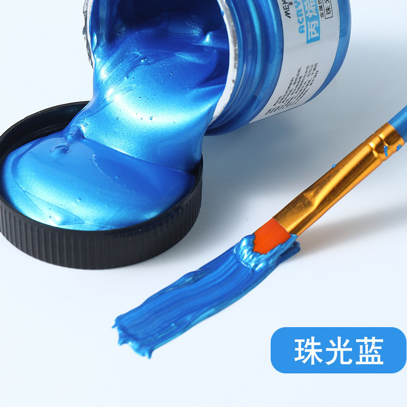 Pearl Acrylic Paint Gold Silver Metallic 100ml Pearl DIY Waterproof Acrylic Painting Paint Factory D