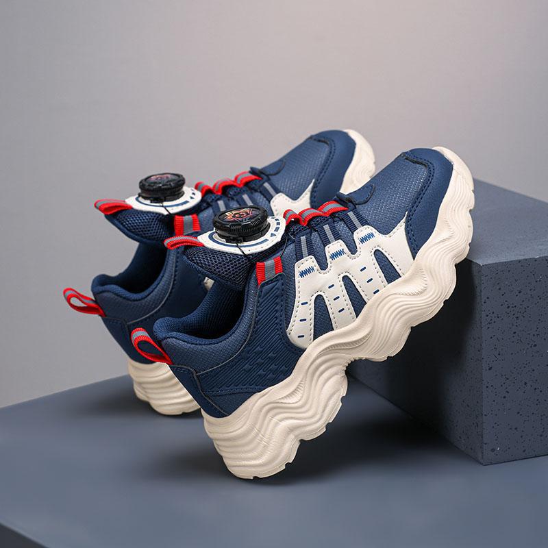 Zapatos para niños 2025 primavera y otoño nuevos zapatos deportivos para niños impermeables de cuero