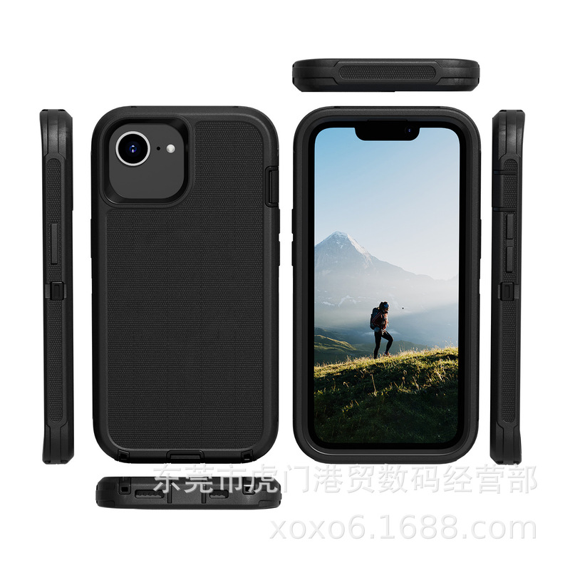 IPhone16 SE三防携帯ケースアップル16e Defender防御者ロボット携帯ケースを適用|undefined