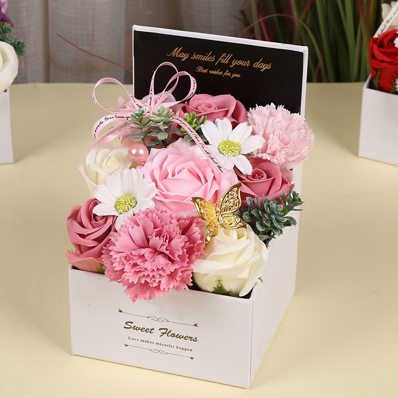 Soap flower rose small table decoration for home decor, creative gift for Mother's Day and Valentine's Day, also suitable for giving to friends