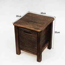全實木收納凳矮凳簡約換鞋凳門口穿鞋小方凳家用兒童成人小木凳