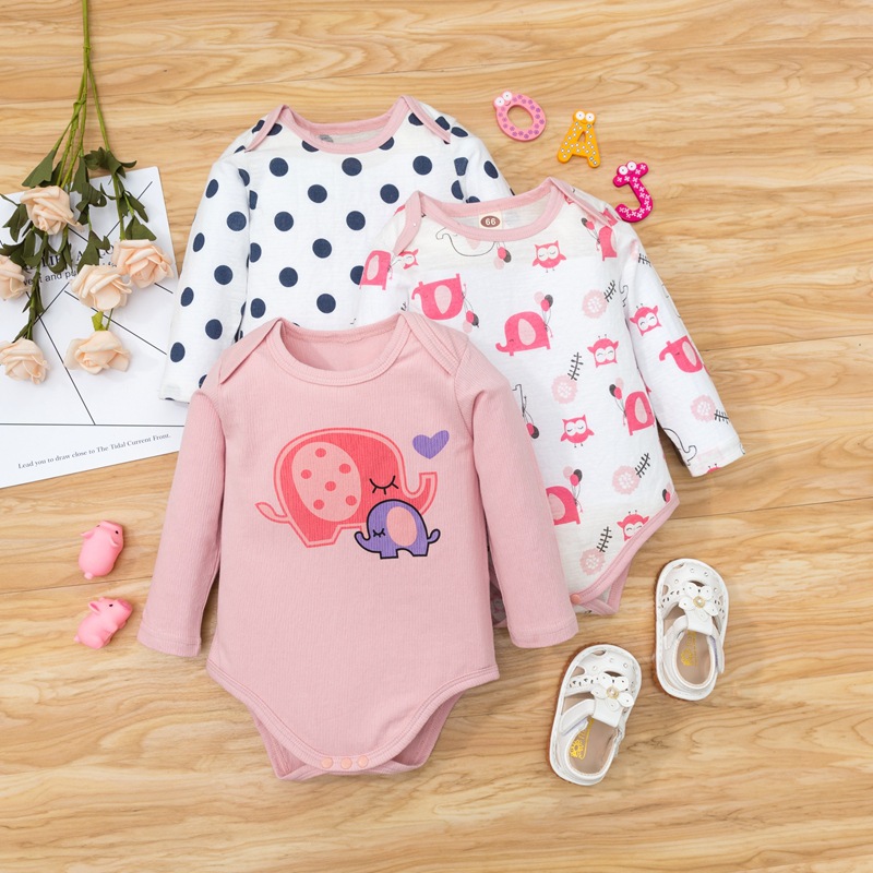 New baby romper cartoon cute long-sleeve...