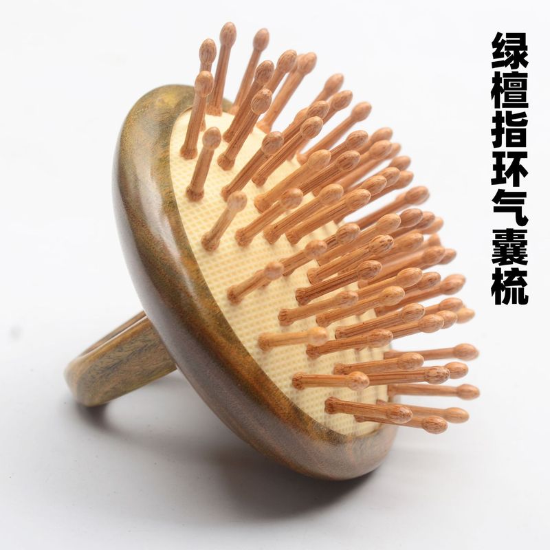 指環櫛緑檀櫛羊角挿し歯櫛黒檀紫光檀円盤挿し歯櫛マッサージ櫛多目的マッサージ櫛|undefined