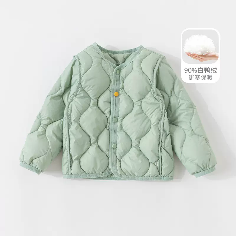 秋冬季宝宝加绒羽绒服外套冬季幼儿中小童加厚外套羽绒内胆内搭