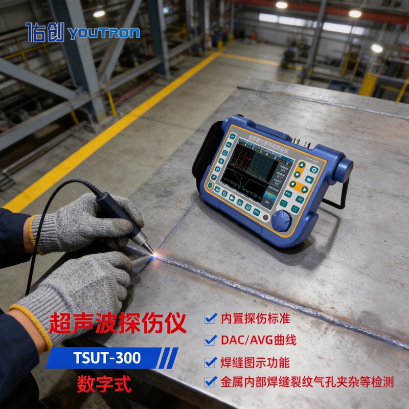 Youchuang Ultrasonic Flaw Detector Tsut-300 Metal Weld Seam Steel Structure Casting Crack Defect Non-Destructive Testing Instrument
