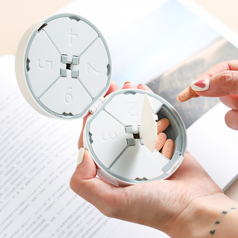 迷你小巧便携式八格分切装创意小药盒19-8