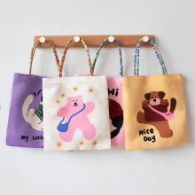 现货批发 ins学生大容量卡通 印花手提包 可印logo托特包便利包