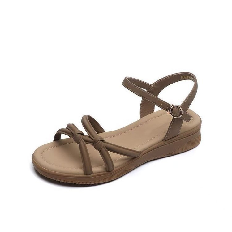 Sandalias de moda casuales francesas para mujeres 2026 verano nuevo anti-deslizante universal con suela suave no se cansa sandalias para mujeres