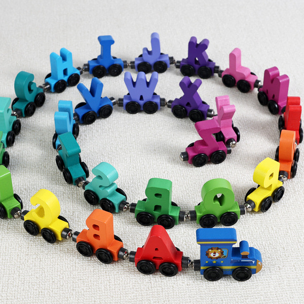 Wooden magnetic digital train