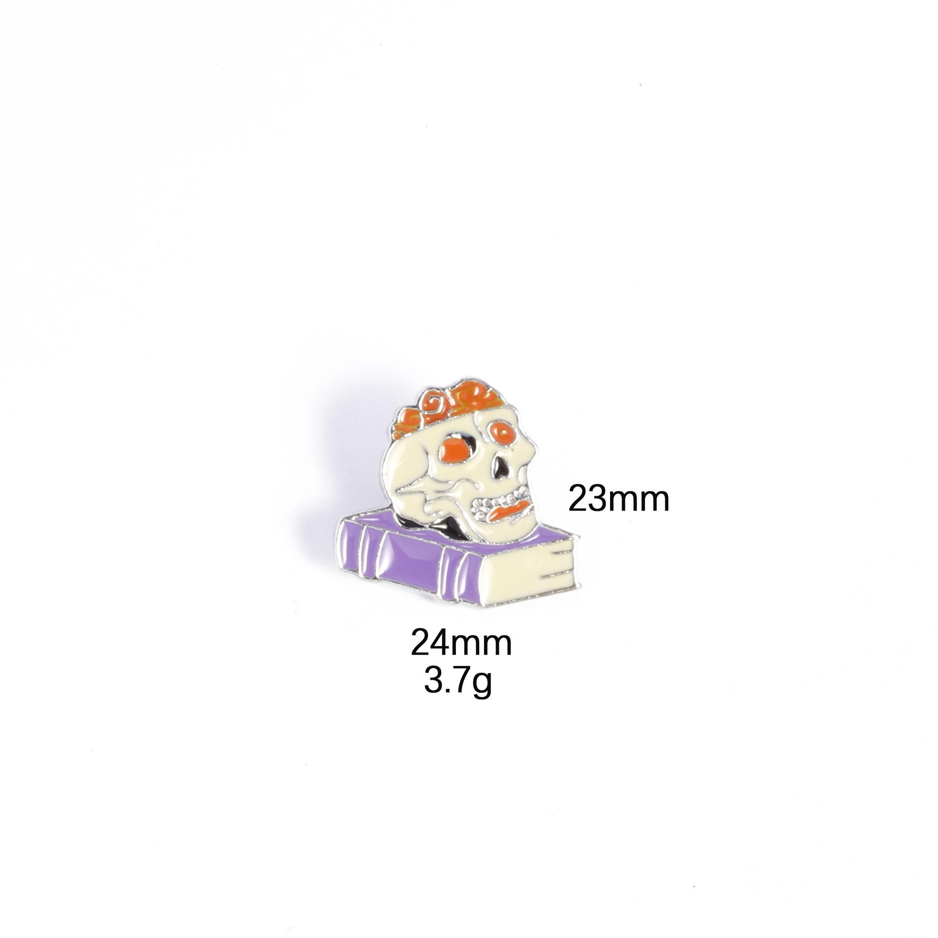10g Weight Brooches Classification Party, Festival Occasion Zinc alloy Material Halloween Festival Pumpkin, hat, Skull Pattern Unisex Gender Enamel Design Cute, Funny Style Cute Funny Pin Pumpkin Hat Skull Zinc Alloy Enamel Unisex Brooches 5
