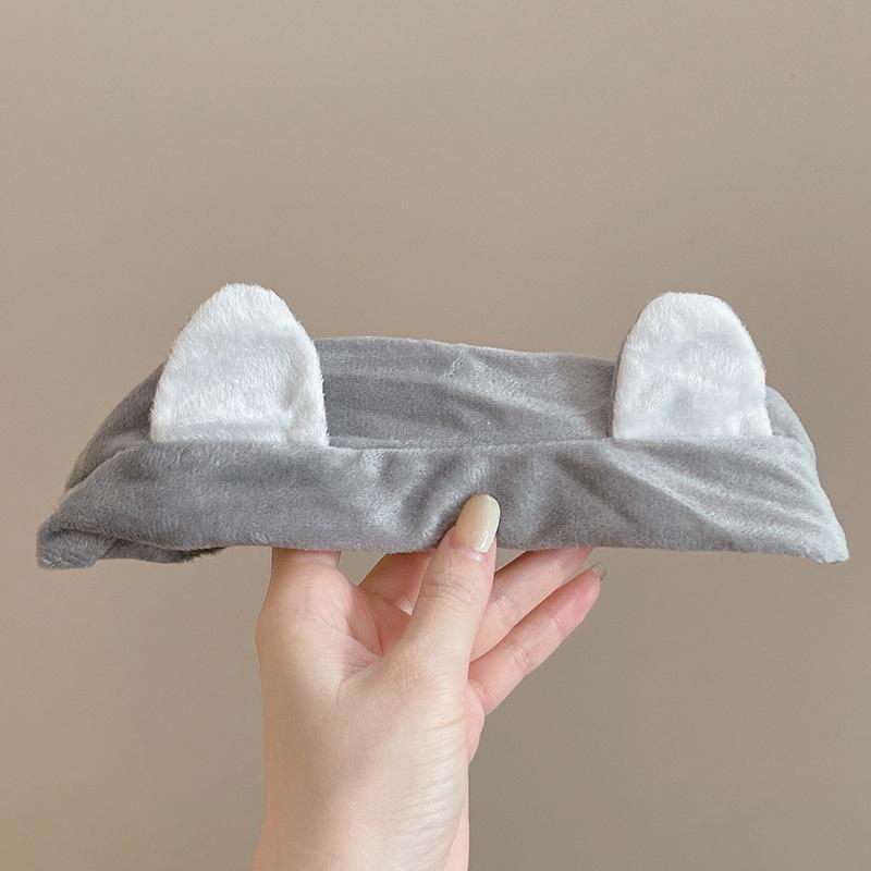 Otoño y invierno peluche bandeja de cabello lavado de la cara aplicación máscara especial de prensado bandeja de cabello paquete de cabello pato amarillo dibujos animados toque de cabello agujero de cabello