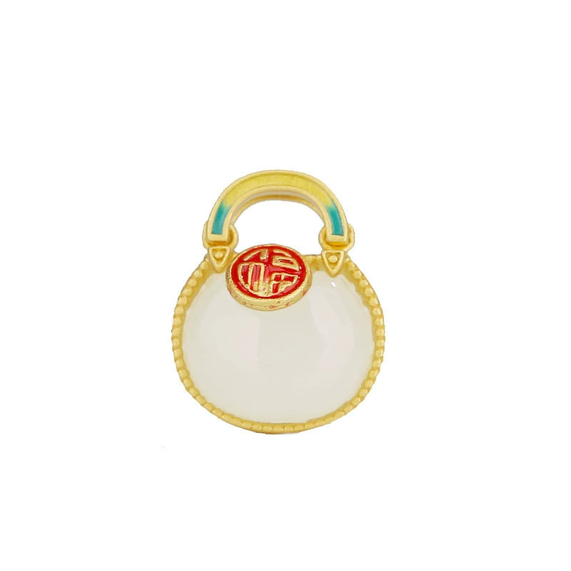 Pendant jade, necklace, longevity lock, four-leaf clover