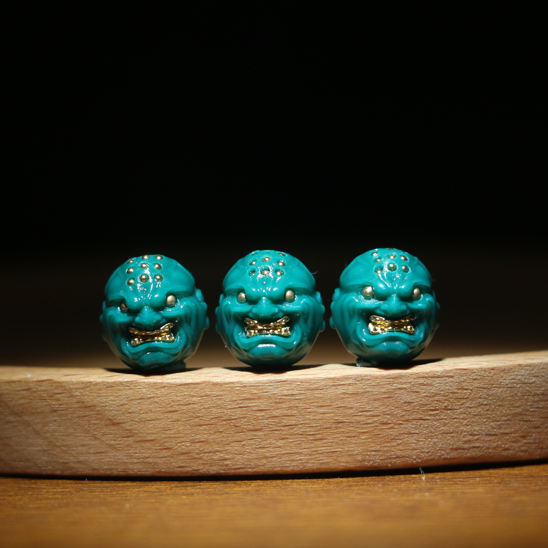 XUEBA 컬러 유약 기술 소나무 사악한 스님 부처님 머리 스타 문 보디 킹 콩 108 텍스트 플레이 팔찌 액세서리 공장 도매