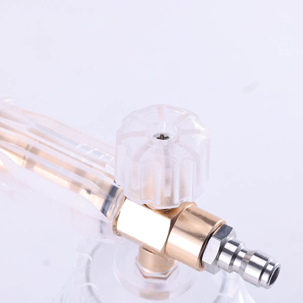High-pressure car wash water gun No. 4 aluminum transparent PA foam pot direct from manufacturer 1/4 quick connect 1 liter