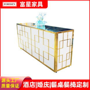 Luxury Style Stainless Steel Acrylic Mixed Material Light Modern Wedding Banquet Party Hotel Hotel Wedding Large Bar