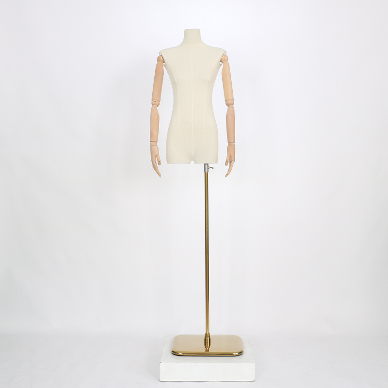 Mejorada modelo plano accesorios de las mujeres medio cuerpo ventana soporte muñeca tienda de ropa cuerpo modelo soporte de exhibición de cuerpo completo