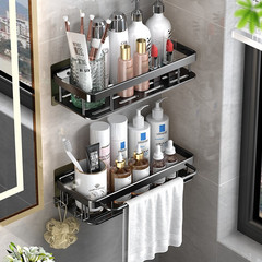 免打孔衛生間置物架浴室架子廁所洗手間洗漱台用品壁掛牆上收納架
