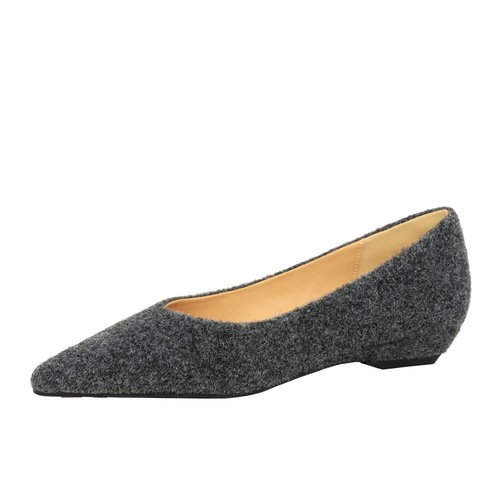 Sharp Point Shoes 3683-17 New Korean Style Plush Single Shoes with Shallow Mouth, Sharp ...