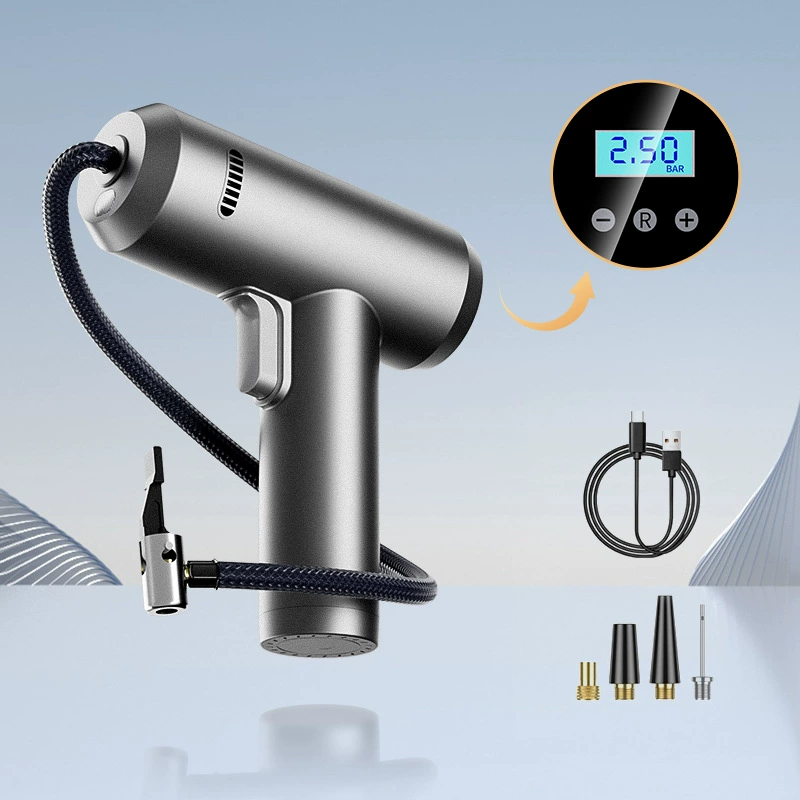 Автомобильный воздушный насос интеллектуальный цифровой дисплей беспроводной воздушный насос ручной пистолет портативный аварийный насос пылеуходувка стиль
