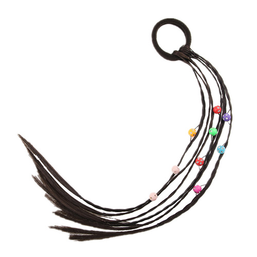 Korean style children's hair band wig with braids trendy hair rope girls fashion baby cute headband rubber band hair accessories