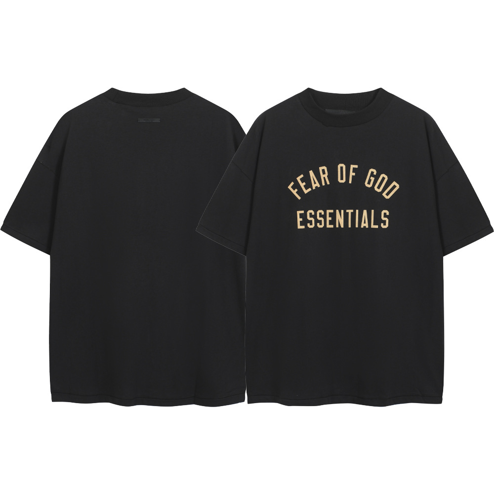 ESSENTIALS nuevo estilo de verano americano de moda casual letras impresas camiseta de manga corta para hombres y mujeres parejas