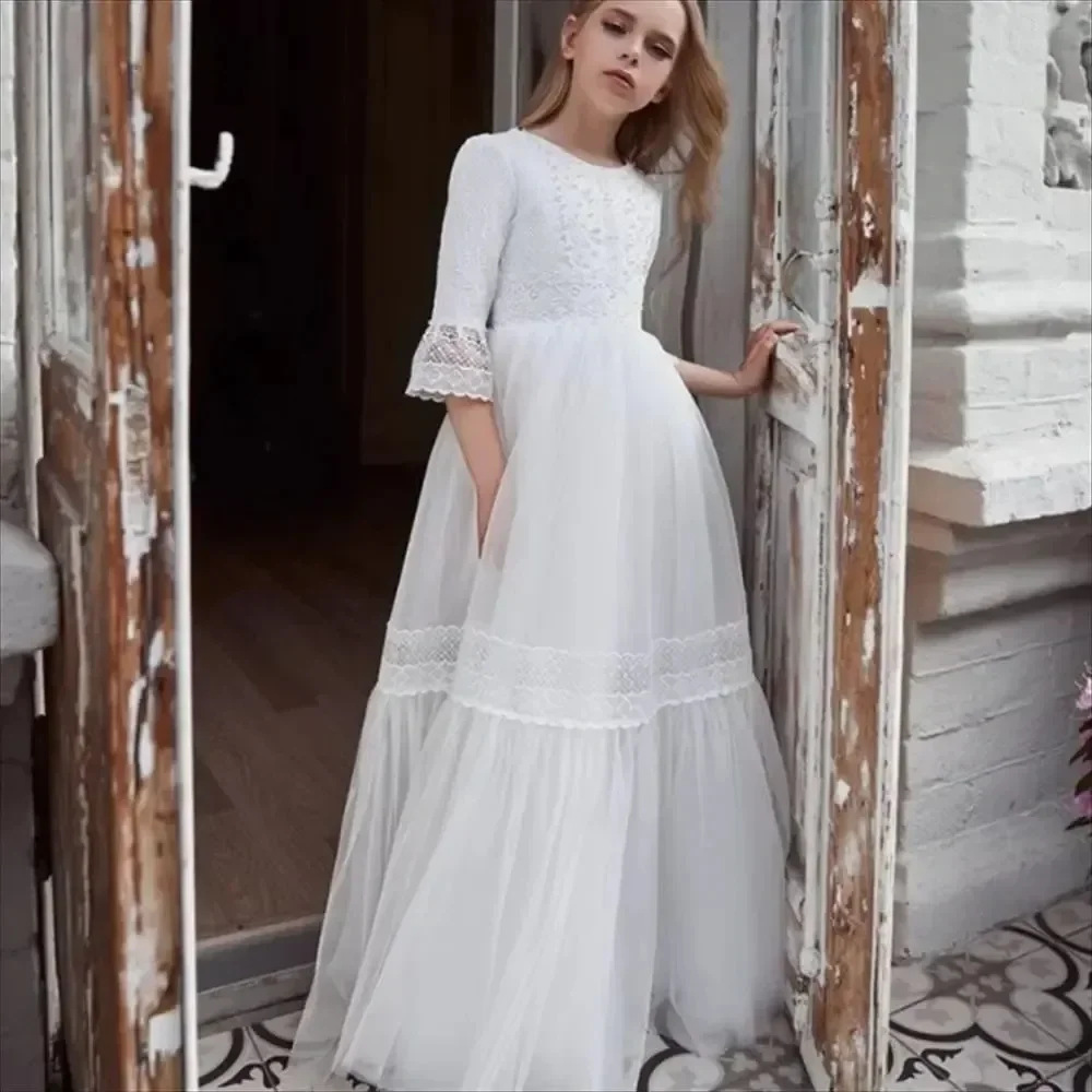 New Children's For Foreign Trade On AliExpre, White Prince French-style Dre, Little Girl's Wedding Flower Girl_voghion.com