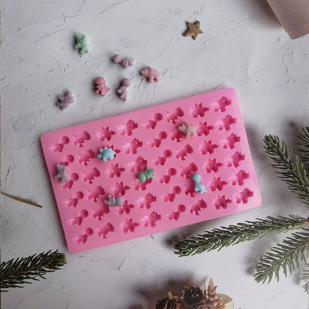 Silicone 48 Lian Dinosaur 132 chocolate horneado pasteles galletas muffins pasteles molde postres herramientas de cocina