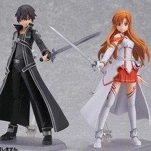 刀剑神域 figma174 桐人/178亚丝娜/248桐子桐谷和人模型盒装手办