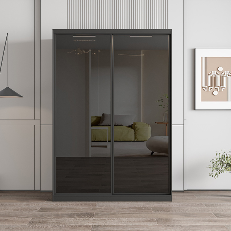 Armario casa dormitorio gabinete de almacenamiento ropa simple armario colgante moderno estilo simple de pie alto sentido
