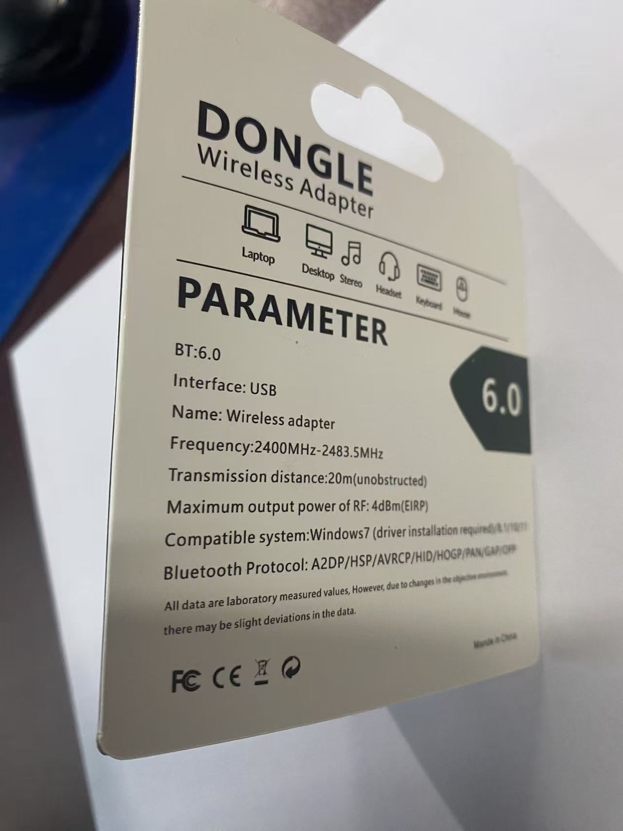 Cross-Border 6.0 Bluetooth-Adapter, treiberfrei, externer USB-Empfänger/Sender für Desktop-Computer (AAC)_voghion.com