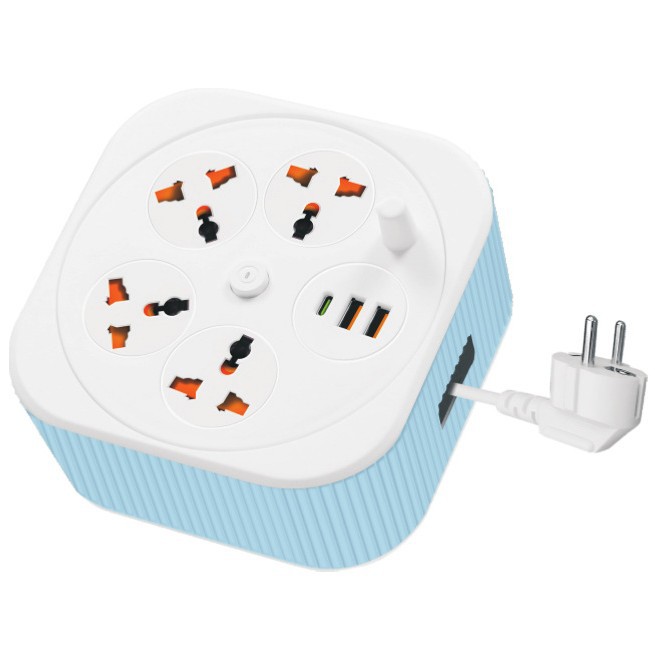 110v接线板国外旅行排插USB充电器便携可收纳美规延长线插排2米