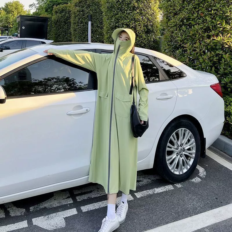 Защитная одежда для всего тела UPF50 + дышащая высококачественная солнцезащитная одежда из ледяного шелка, женская длинная солнцезащитная одежда с защитой от УФ-лучей для электромобилей