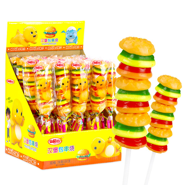 Milk dragon 28g skewer burger candy children's snacks cartoon…