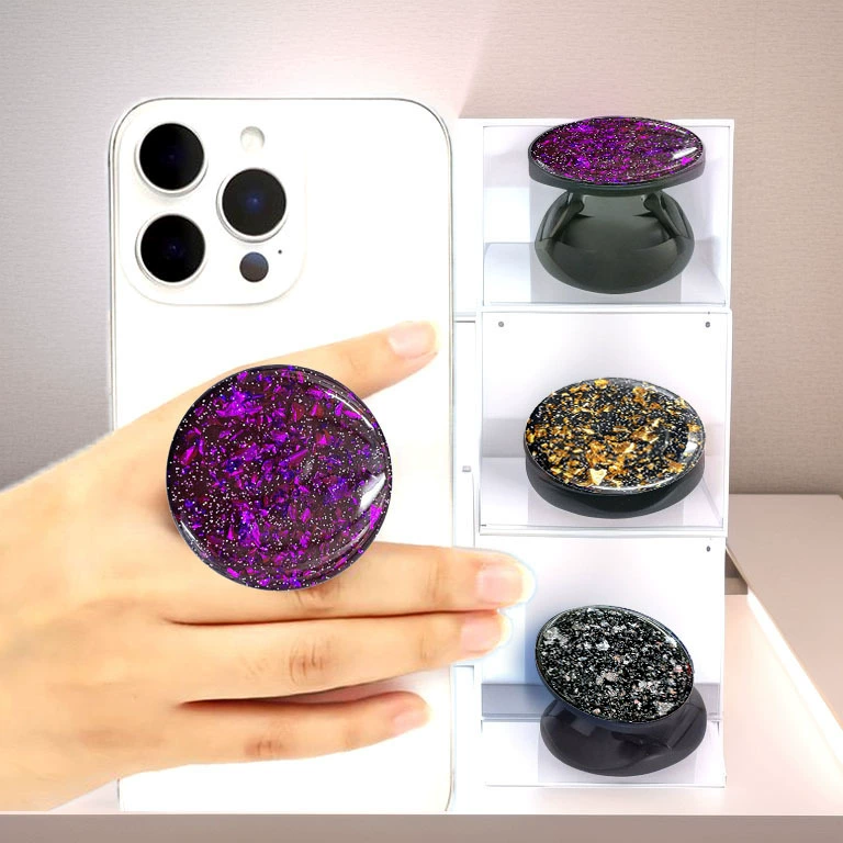 [Трансграничный взрыв спот оптом] Высокие смолы резина серебряная фольга блестит звезда складной мобильный телефон ленивый настольный кронштейн