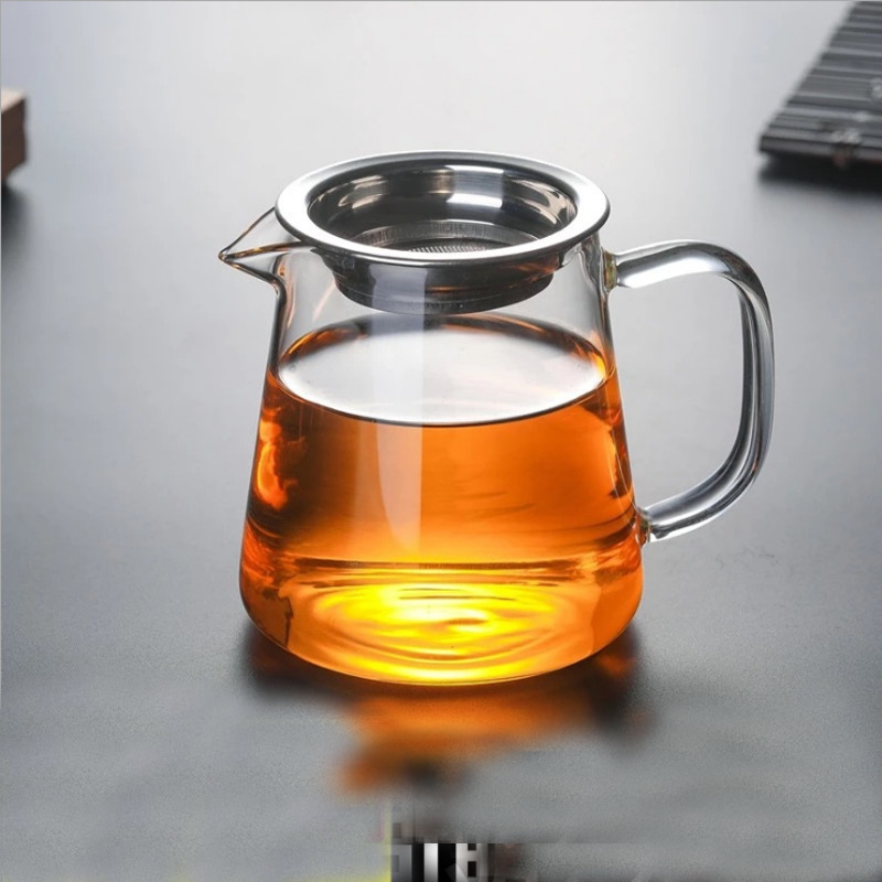Wholesale Thickened Heat-resistant Glass Fair Cup Transparent Tea Divider Large Borosilicate Tea Sea Tea Ceremony Accessory